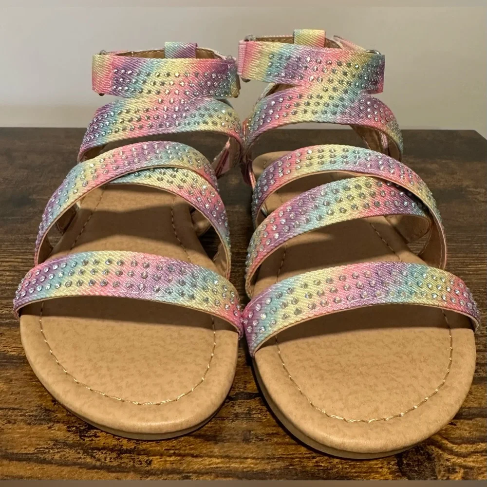 SO Toddler Girls Cecilaa Rainbow Gladiator Sandals NWT Size 12
